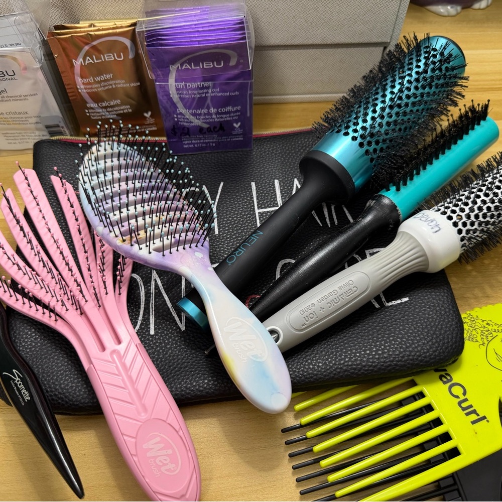 Professional Hairstylist Tool Bundle Wet Brush Olivia Garden Neuro Brushes Combs